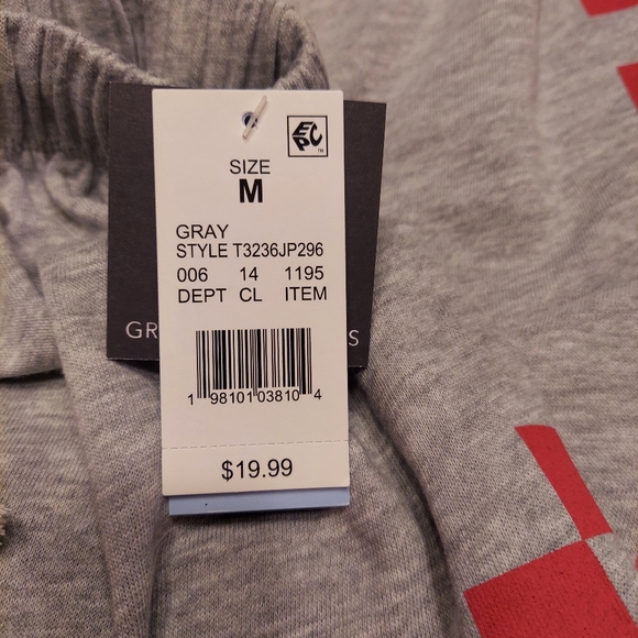 Women's  Wide Leg Graphic Check sweatpants - gray - Picture 2 of 5